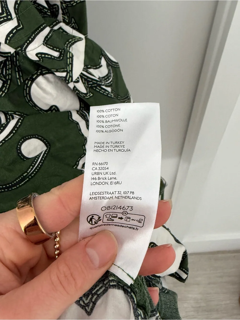 Anthropologie The Somerset Maxi Dress Puff Sleeve Green Novelty Print Small - Picture 8 of 14